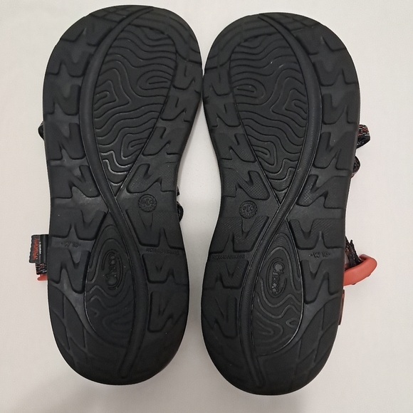 Chaco Black and Orange Strappy Sandals - Picture 2 of 11